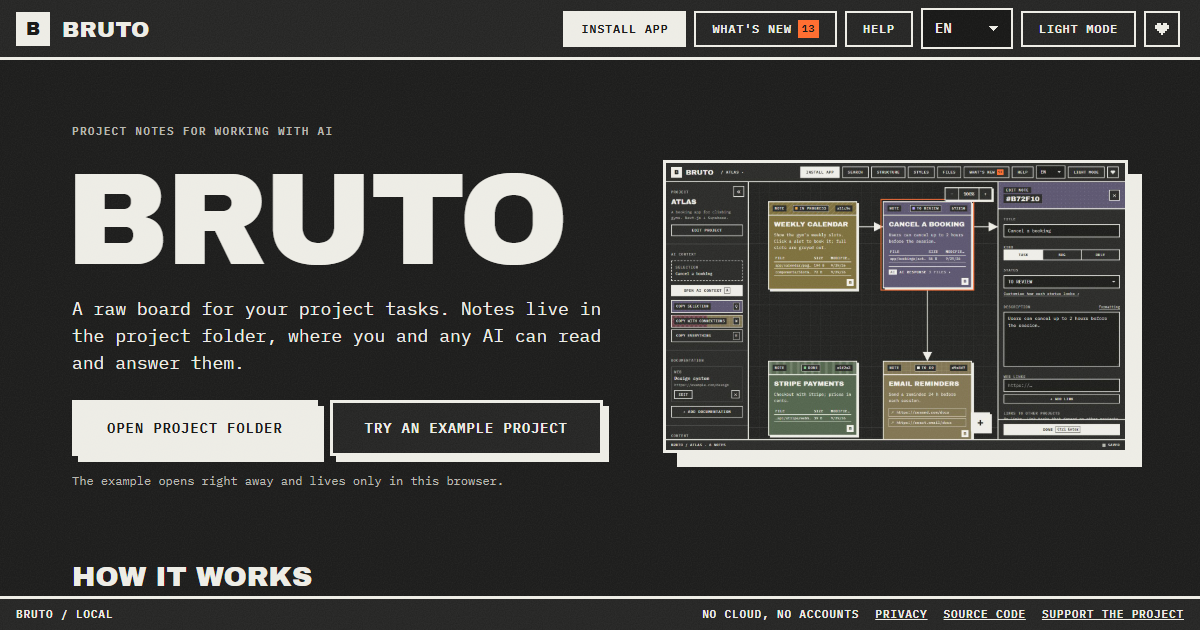 Bruto: a task board that lives in your repo, for you and your AI
